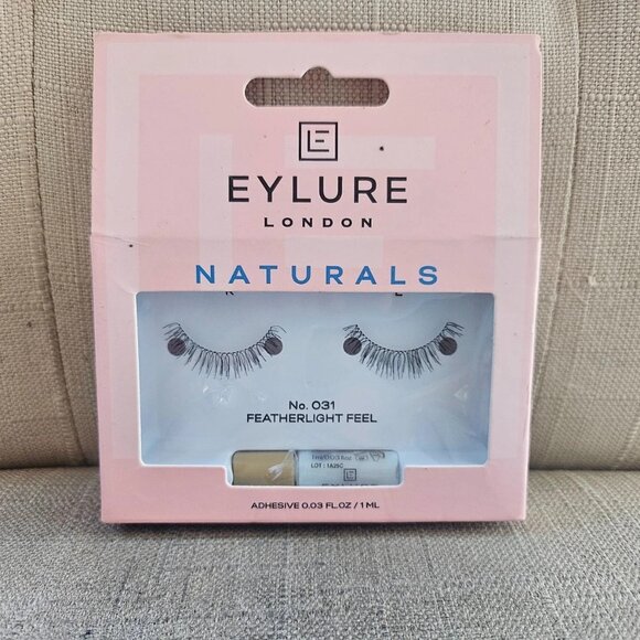 Eyelure London Lashes Natural No.31 Featherlight Feel Useable 5 Time W/ Adhesive - Picture 9 of 10